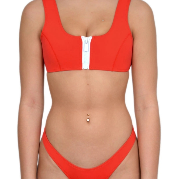 hoaka Other - 3/30$ Hoaka | kauai neoprene red zip up bikini top